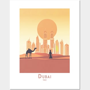 Sunset Silhouettes of Dubai Posters and Art